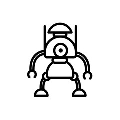 Obraz premium robot innovation character artificial machine linear design