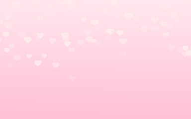 Valentine day pink hearts on pink background.