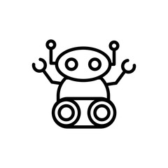 robot fiction artificial machine technology character linear design