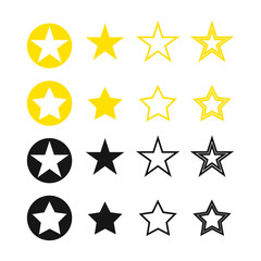 Star icons. Sparkles, shining burst. Vector symbols star isolated on white background vector