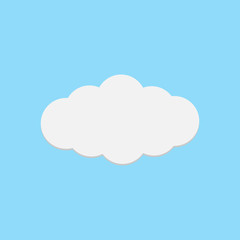 Obraz premium White clouds in the blue sky icon-vector