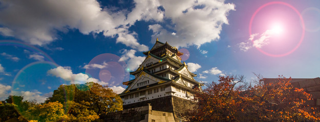 Obraz premium Zamek w Osace jesienią