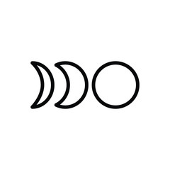 Black line icon for phase shape 