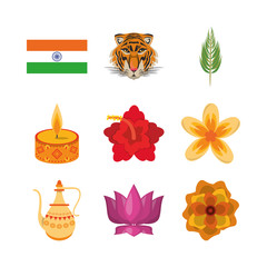 bundle of india set icons