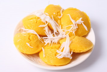 Palm Cakes on white background