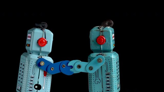 Vintage retro robot tin toy