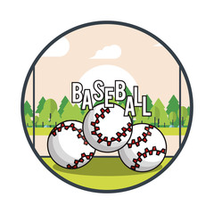 baseball sport equipment isolated icon