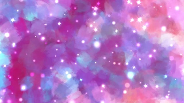 beautiful magic dream theme bokeh and glitter glow sparkling on brush stroke textured digital paint in pink and blue tone color