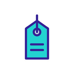 label icon vector. Thin line sign. Isolated contour symbol illustration