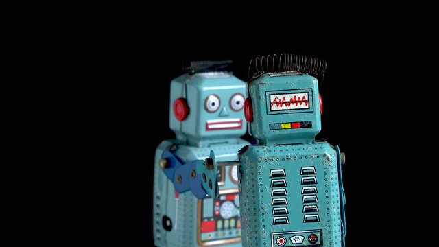 Vintage retro robot tin toy