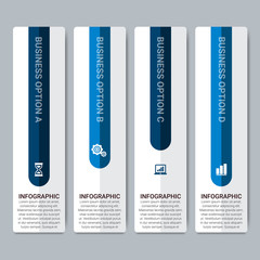 Business data visualization. Process chart. Abstract elements of graph, diagram with steps, options, parts or processes. Vector business template.