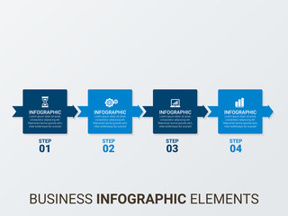 Business data visualization. Process chart. Abstract elements of graph, diagram with steps, options, parts or processes. Vector business template.