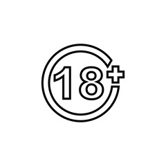 Obraz premium age limit icon design vector logo template EPS 10