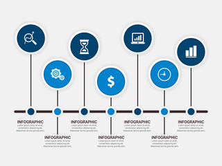 Infographic design element and number options. Business concept with  steps. Can be used for workflow layout, diagram, annual report, web design. Vector business template for presentation.