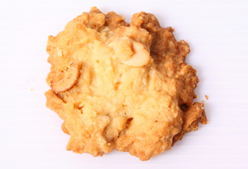Cookies on a white background.