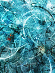 blue abstract fractal background 3d rendering illustration