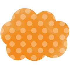 水玉雲形タグオレンジ