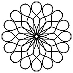 Abstract mandala on white background