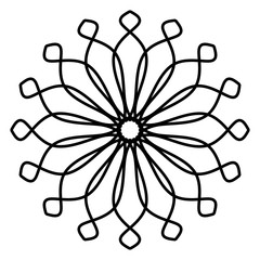 Abstract mandala on white background