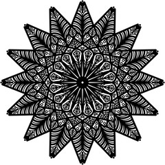 Abstract mandala on white background