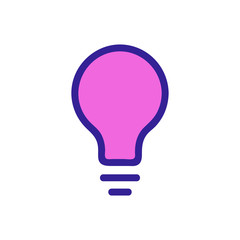 Light bulb idea icon vector. Thin line sign. Isolated contour symbol illustration