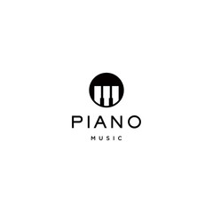 Piano logo icon illustration vector template