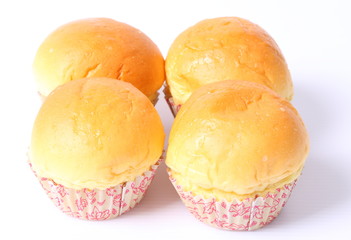 bun bread fill with custard cream
