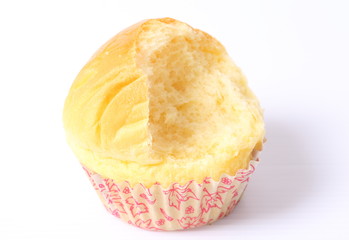bun bread fill with custard cream