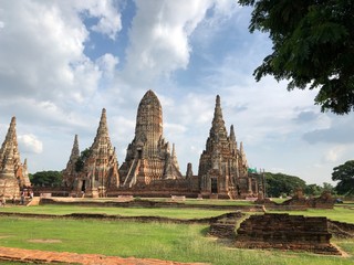 Naklejka premium temple in ayutthaya thailand
