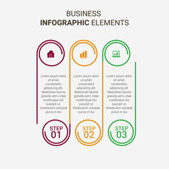 Vector Infographic thin line design with icons and options or steps. Infographics for business concept. banner, workflow layout, process diagram, flow chart, info graph