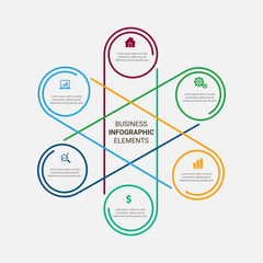vector illustration Infographic design template with icons and  options or steps. Can be used for process, presentations, layout, banner,info graph.