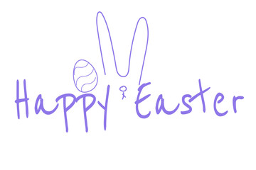 Fototapeta na wymiar Happy Easter holiday concept. Template for background, banner, card, poster with text inscription. Vector EPS10 illustration.