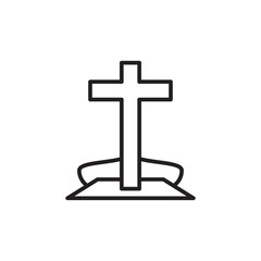 tombstone icon design vector logo template EPS 10