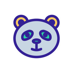 Panda icon vector. Thin line sign. Isolated contour symbol illustration
