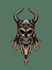 Warrior skull viking