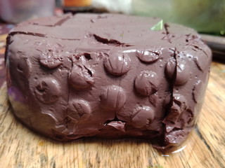 This is a loaf of chicken blood for curry