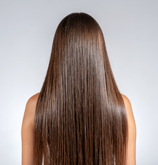 Portrait of a  woman with a beautiful  long hair.