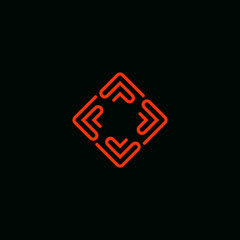 an abstract shape of spinning square