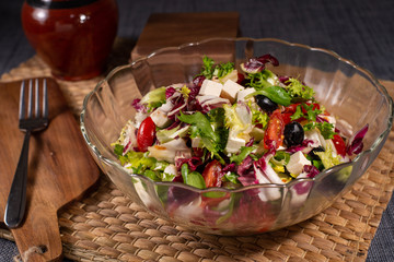 fresh salad in a bowl
