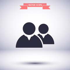 Human vector icon , lorem ipsum Flat design