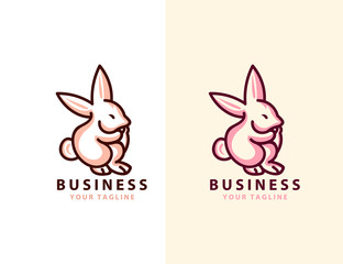 Cute rabbit logo design