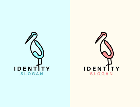 Line art herron logo