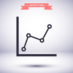 Chart vector icon , lorem ipsum Flat design