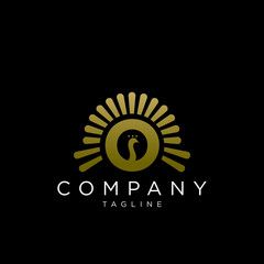 peacock logo design luxury symbol
