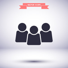 Human vector icon , lorem ipsum Flat design