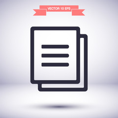 Files vector icon , lorem ipsum Flat design