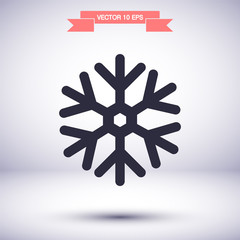 Snow vector icon , lorem ipsum Flat design
