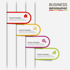 Infographics design vector and marketing icons can be used for workflow layout, diagram, annual report, web design. Business concept with options, steps or processes.