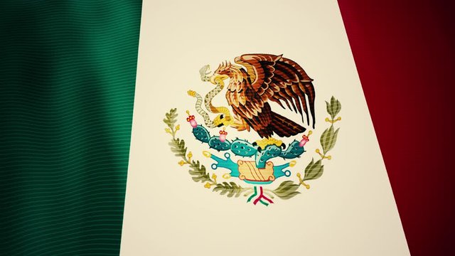 Waving Flag  Background - Mexico