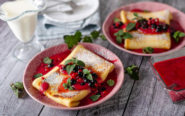 Cheese blintzes crepes